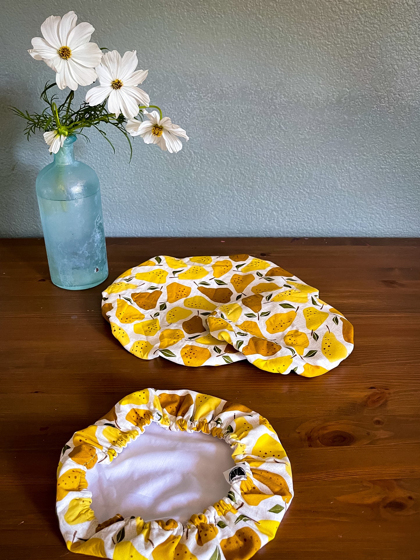 Reusable Bowl/Dish Cover Yellow Pears Design