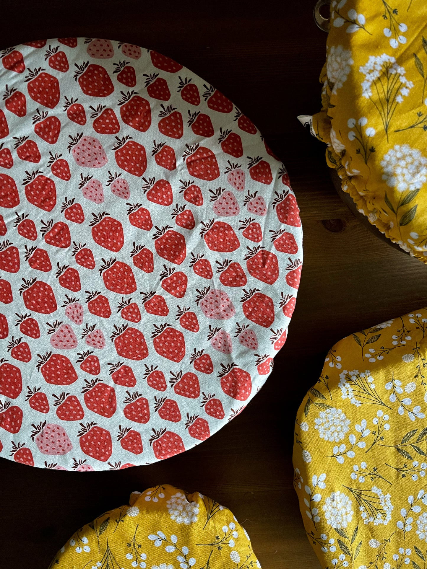 Reusable Bowl/Dish Cover Strawberry Design